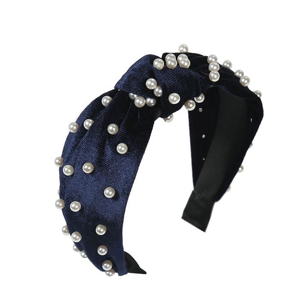 

velvet inlaid pearl headband unicorn hair band hairbands alice band cerchietto aliceband hair style girl simple and easy with hairwear jdigy, Black;brown
