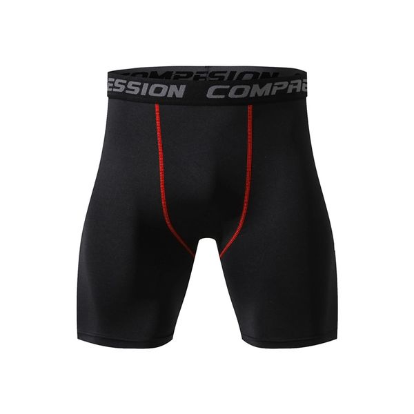 

skinny men's sports gyms compression wear under base layer shorts pants athletic tights beach swimmings shorts, White;black