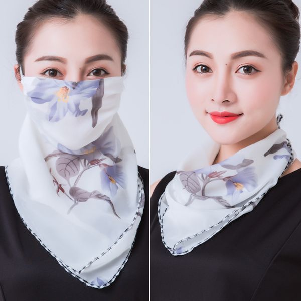 

truenjoy 2020 sell lightweight summer scarf women sun protection silk scarves dust-proof outdoor riding scarf handkerchief, Blue;gray
