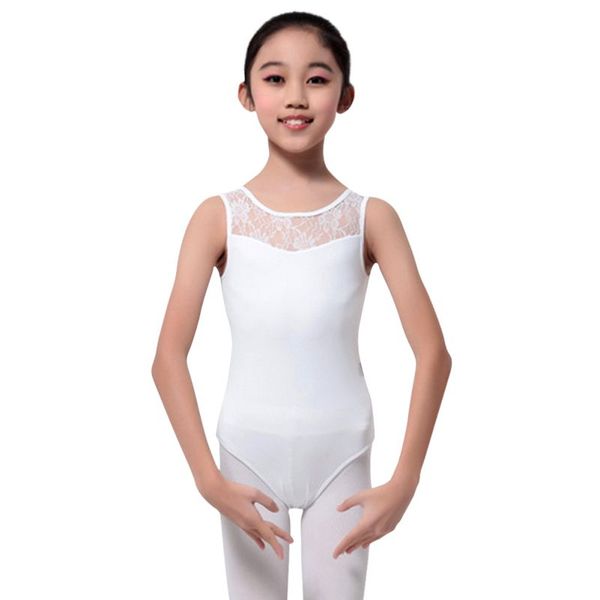 

girl lycra lace bodysuit dance leotard open back ballet stretch bodysuit dancewear, Black;red