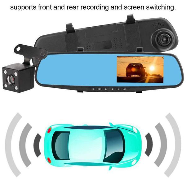 

car dvr recorder for auto motion detection night vision rearview mirror camera capacitor in dvr/dash hd 1080p parking monitoring