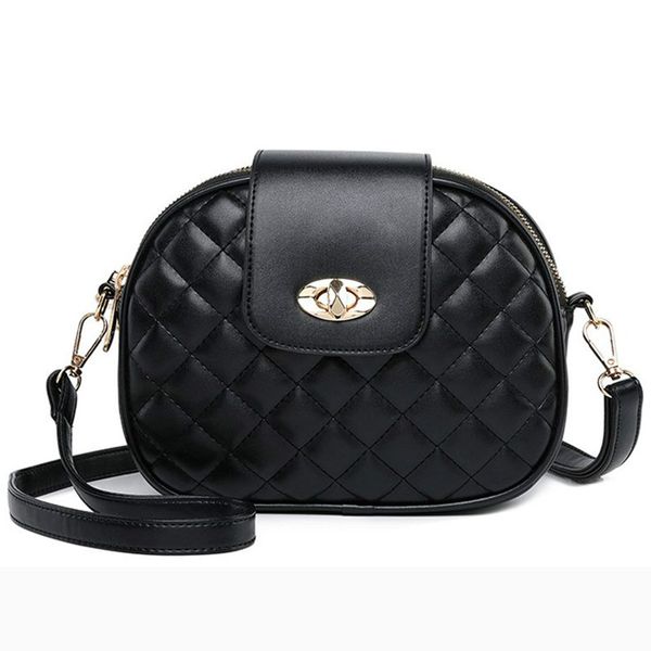 

acelure черный искусственная кожа женщины небольшой плечо crossbody сумка мини плед сумка дамы твердые лоскут мода девушка клатч кошелек
