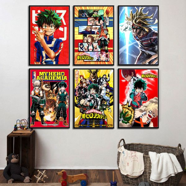 

p152 boku нет герой academia my hero academia горячей япония аниме арт живопись холст шелк плакат стен home decor