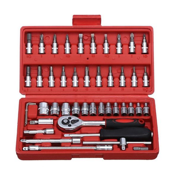 

car repair tool socket set hardware tool kit for car auto repairing torque ratchet wrench set 46pcs