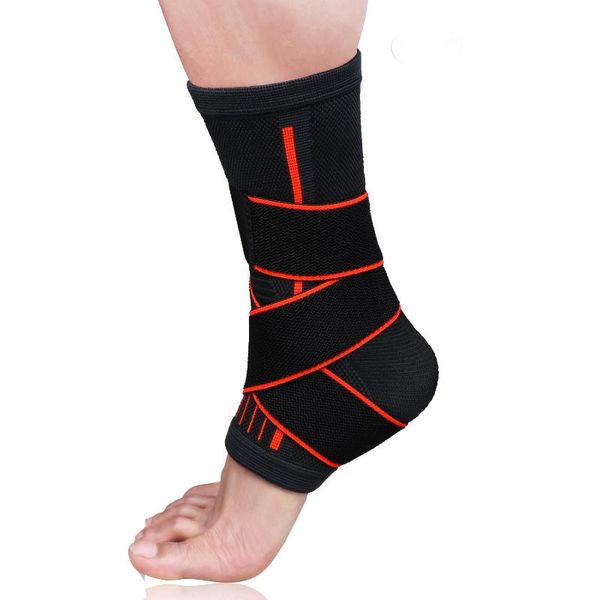 

nylon ankle support strap basketball football professional adjustable ankle sleeve protection brace sport safety, Blue;black