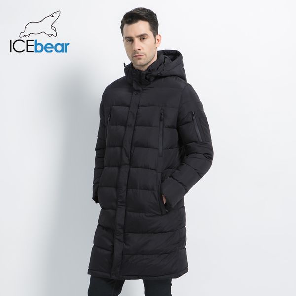 

2019 new clothing jackets business solid parka fashion overcoat outerwear long thick winter coat men 16m298d, Tan;black