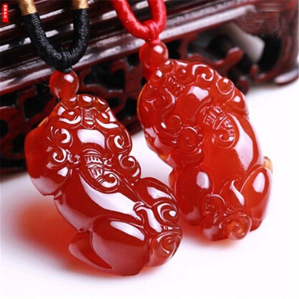 

red agate pendant agate pendant men's and women's pendants couple's men's, Silver