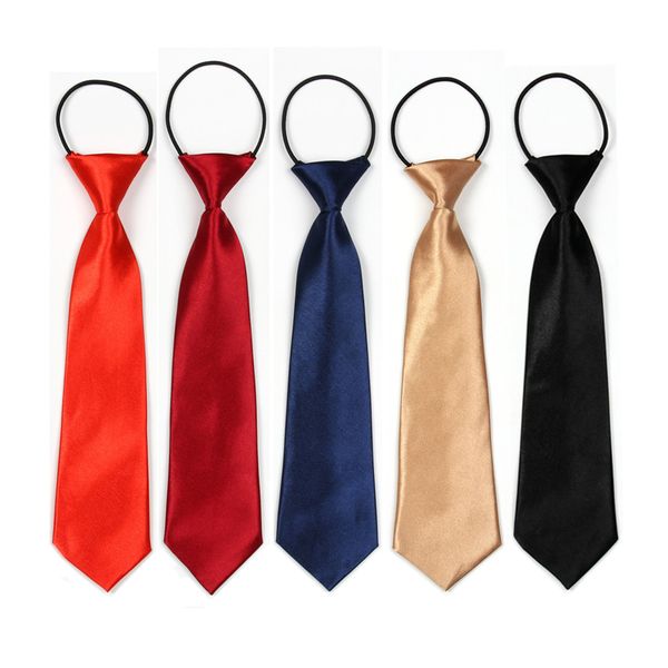 

kids' small size neck tie boys neckwear school easy for children ties, Black;blue