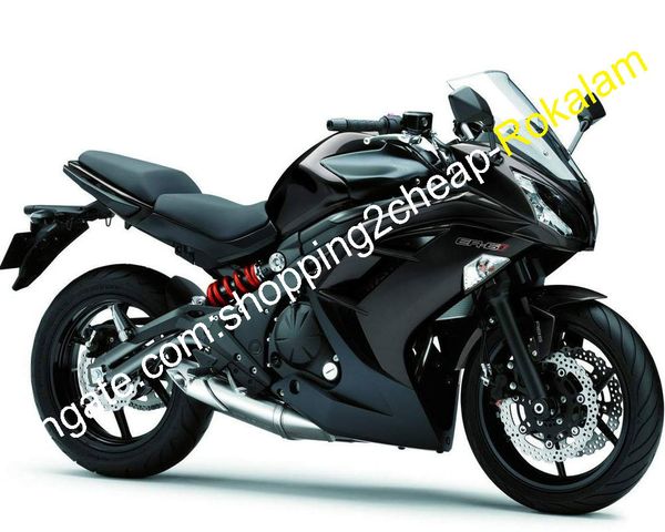 Para Kawasaki Shell Ninja 650R ER-6F Peças ER6F ER 6F Vingamento Preto Jogo de Aftermarket 2013 2014 2015 2016 (moldagem por injeção)