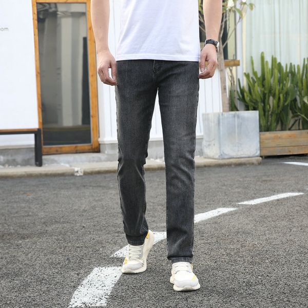 

2020 new wholesale black mens slim denim straight biker skinny jeans casual long fashion men jeans size 29-42