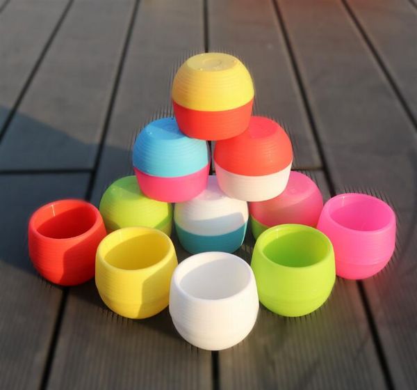 

7 7cm mini round pla tic ucculent plant flower pot garden home office de kdecor micro land cape planter unbreakable flowerpot 1000pc