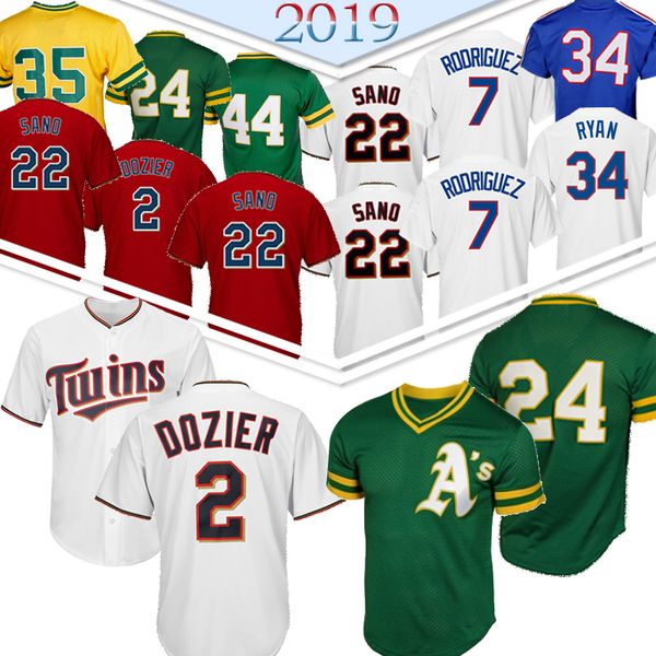 

34 Nolan Ryan 7 Ivan Rodriguez 2 Brian Dozier 22 Miguel Sano Minnesota Oakland Jersey Athletics 24 Rickey Henderson 44 Reggie Jackson