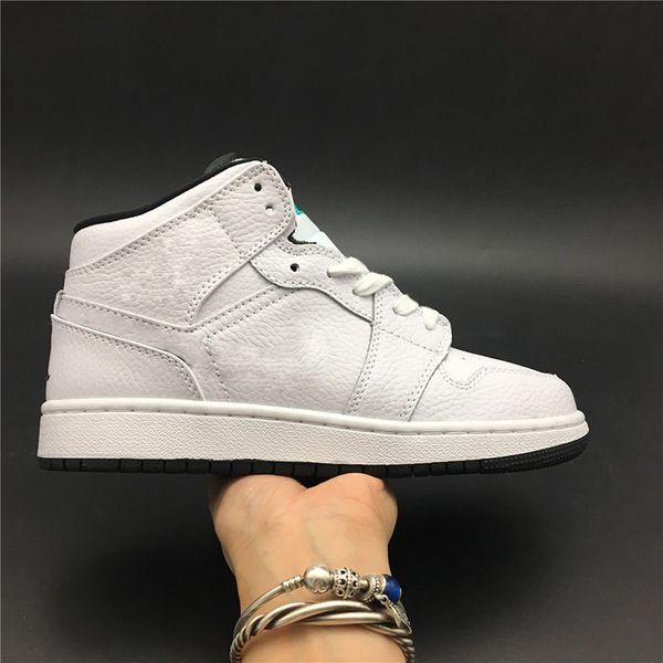 

2019 HOT Basketball Shoes 1s New Fashion Designer Steakers White Green Womens Sports Shoes With Box 36-40