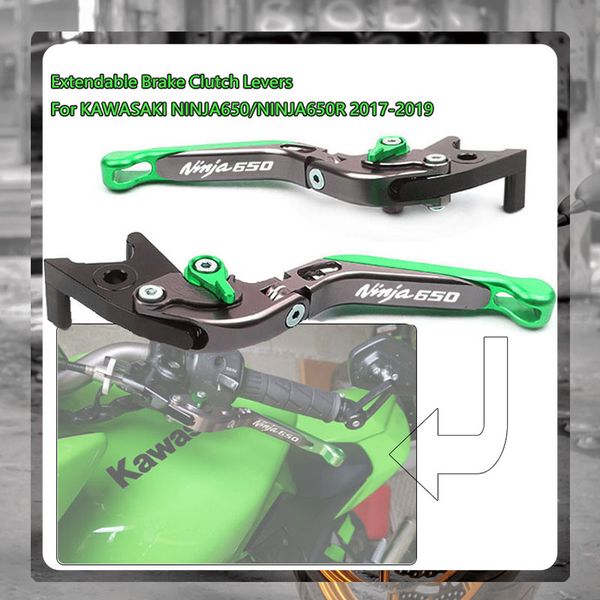 

for ninja650 ninja650r ninja 650 650r 2017 2018 2019 motorcycle cnc aluminum folding extendable brake clutch levers