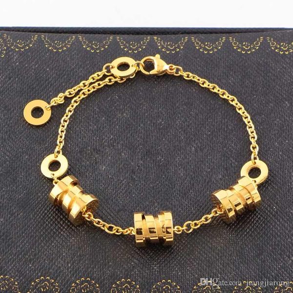 

classic big bvl brand bangle for lover women factory wholesale spring shape bracelet 18k gold plated sell jewelry can carving logo, Black
