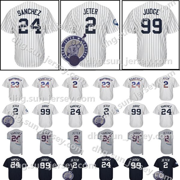 

2 Derek Jeter Mens York 99 Aaron Judge Baseball Jersey 27 Giancarlo Stanton 24 Gary Sanchez 23 Don Mattingly Top quality jerseys