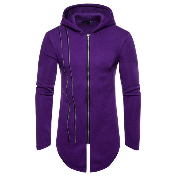 

Solid Color Mens Hoodies Cardigan Hooded Zipper Male Sweatshirts Street Style Casual Mens Clothing