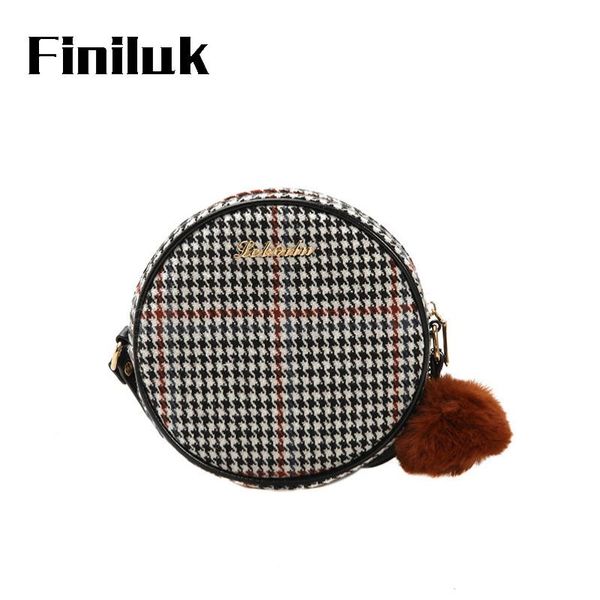 

fililuk soft canvas women bags round small shoulder bag diamond lattice handbag korean style crossbody bag biw441 pm49