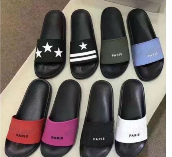 

fashion slide sandals slippers for men women with original box designer beach flip flops slipper quality, Black
