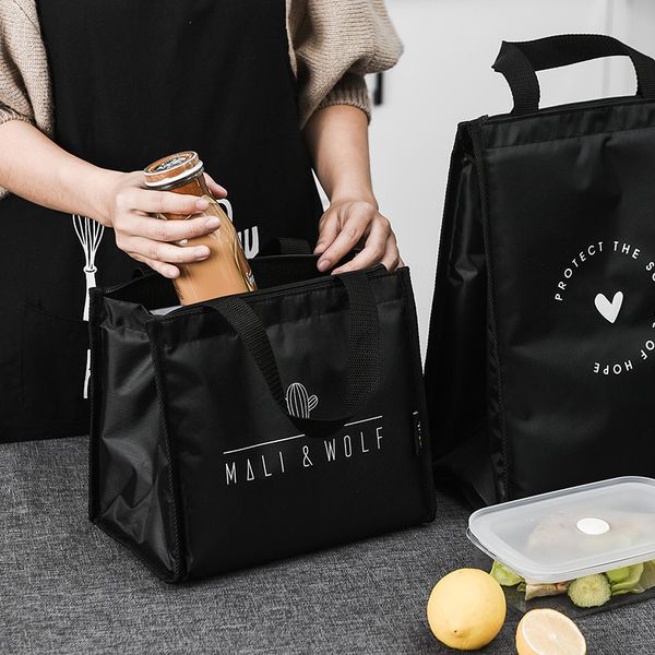 

изоляция мешок nordic lunch bag женский симпатичные алюминиевой фольги толстый студент обед портативный холст box изоляции