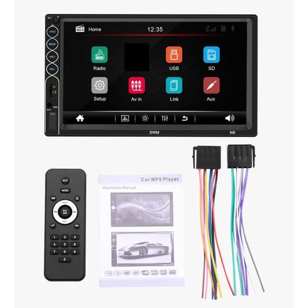 

7inch n6 hd capacitive screen car mp5 host for car play mobile phone integrated player stereo full touch screen