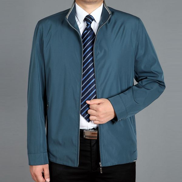 

men's short lapel collar solid color casual business jacket coat male slim bomber pilot jackets windbreaker tooling clothing, Black;brown