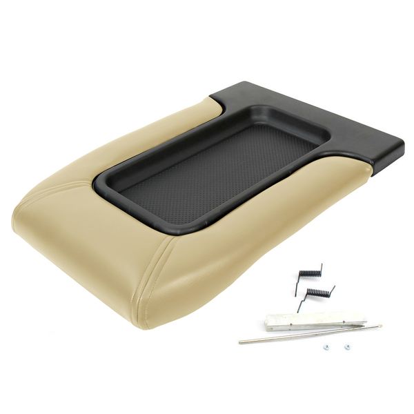 

car replacement leather durable universal center console lid interior latch cover easy install armrest for chevy silverado 99-07