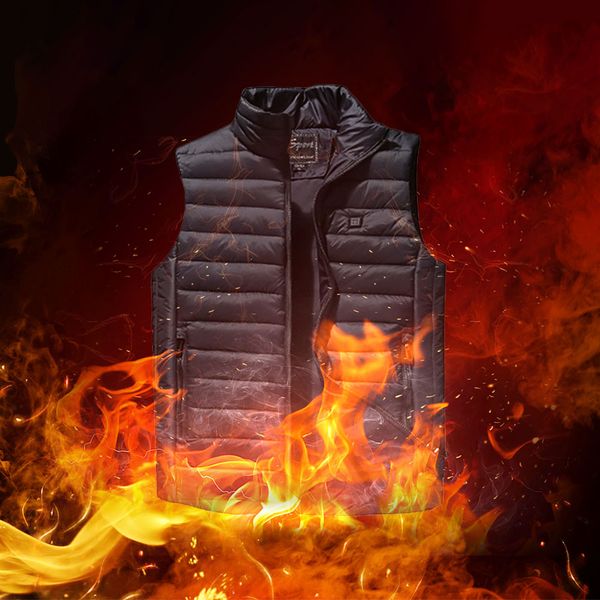 

usb heated vest men winter electrical heated sleevless jacket travel heating vest outdoor waistcoat hiking heater vests, Gray;blue
