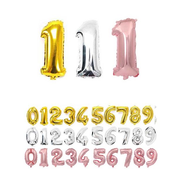 

ome & Garden 16 32 40 Inch Number Balloons Foil Ballon Rose Gold Digital Globos Wedding happy Birthday Party Decoration Baby Shower Suppl...