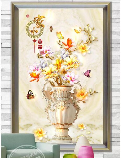 

wdbh 3d wallpaper custom p european vase magnolia flower porch background living room home decor 3d wall muals wallpaper for walls 3 d