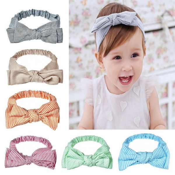 

baby kids girls hairband headband turban knot head wraps, Slivery;white
