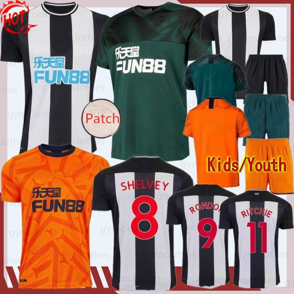 

11 рондон тайский 19/20 newcastles man + kids организации объединенных kits трикотажные изделия футбола перез 17 ritchie 11 рондон замки дже, Black;yellow