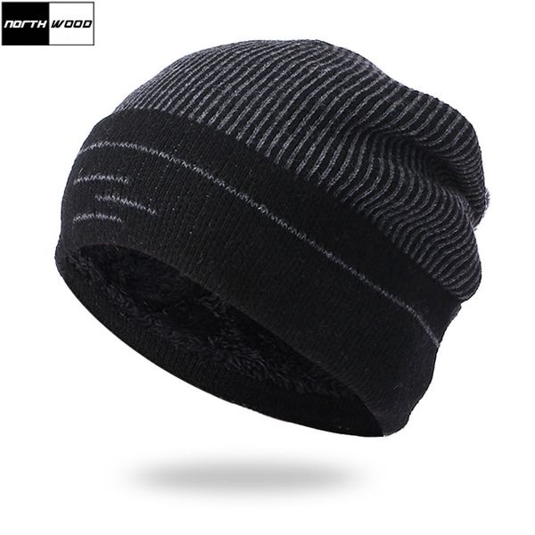 

northwood] mens winter beanie hats plus velvet thicken warm skullies knitted hat outdoor bonnet homme ski hat cap