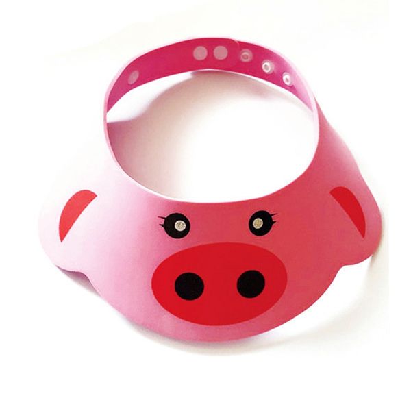 

thicken cartoon eva soft baby bath shower caps kids washing head cutting hair shield hats other bath & toilet supplies