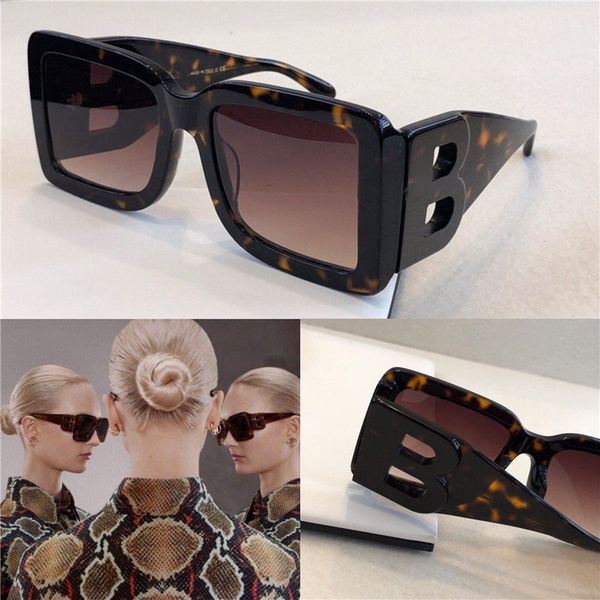 

new sunglasses design metal 4312 square large frame retro letter b glasses fashion style square frame uv 400 lens, White;black