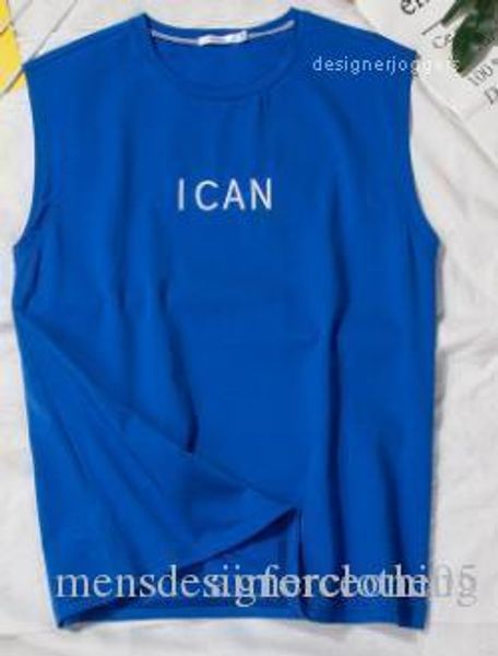 

teenager summer 19ss skateboard letters i can embroidery designer tank sleeveless men boys tank, White;black