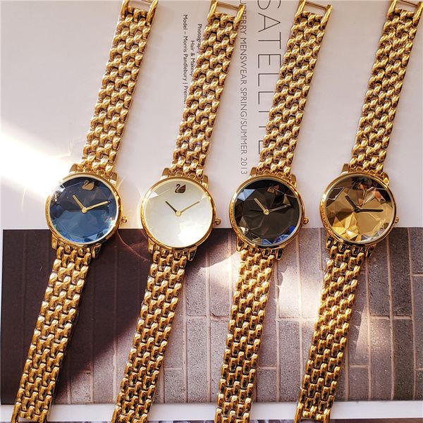 

2019 new de ign 18k gold plated warov ki women watche tainle teel wri twatch quartz watch gem tone gla dial 35mm