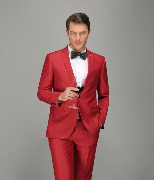 

one button groom tuxedos notch lapel men suits 2 pieces wedding/prom/dinner blazer (jacket+pants+tie) w813, Black;gray