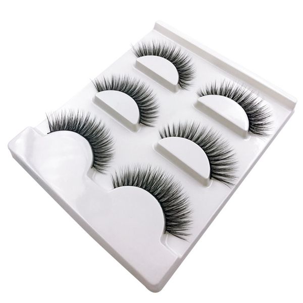 

three pairs 3d eye end stretch false eyelashes three-dimensional fake eyelashes set extension beauty products