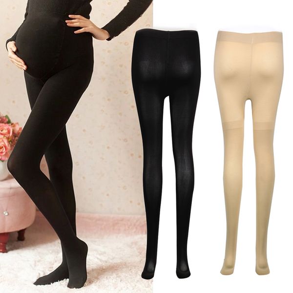 

120d women pregnant tights pantyhose maternity hosiery stockings, White