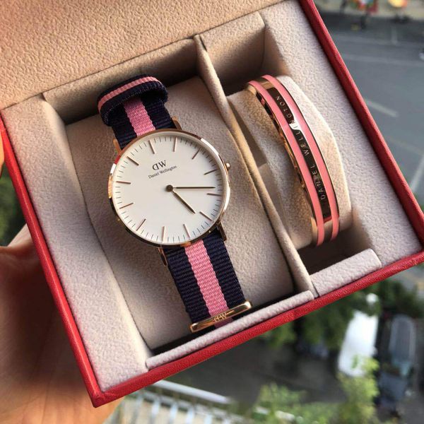 

2019 новая мода 36 мм женщины Daniel Wellington DW часы НАТО тканые пояса бизнес повседневная