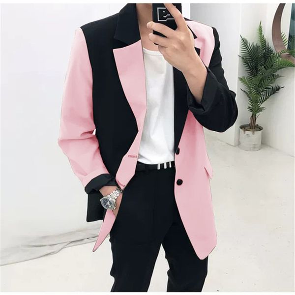 

thorndike elegant groom dress 2020 classic italian tuxedo suit design burgundy splice lapel men suits for wedding party tuxedos, White;black