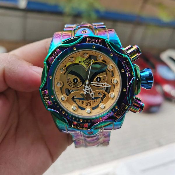 

2020 invicta selling because of vichta clown series mens brand luxury watch tritnite chronograph watch iv watches yu, Slivery;brown