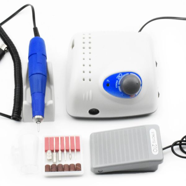 

65w 35000rpm electric nail drill machine trong 210 model 204 handpiece manicure pedicure nail file bit nail art equipmentmx190923