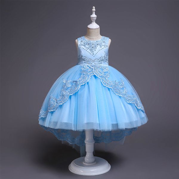 

children's dresses princess girl's lace dress flower girl's clothes, Red;yellow