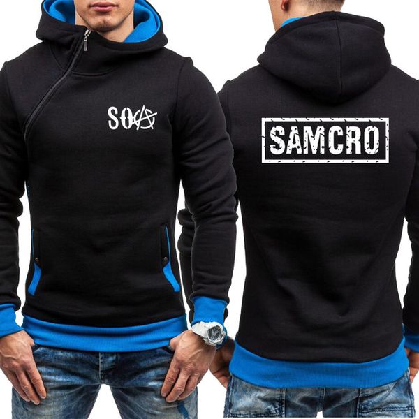 

men hoodies sportswear zipper jacket for soa sons of anarchy the child samcro male casual sweatshirt fleece hip hop warm hoody