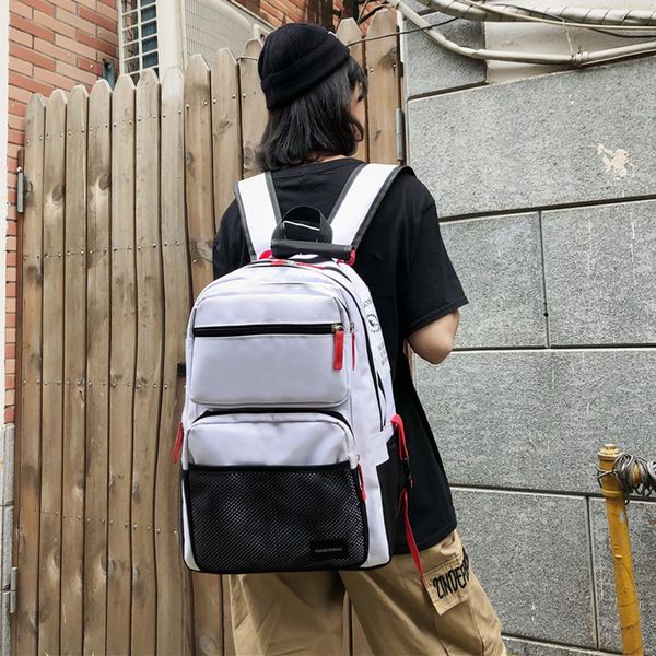 

schoolbag female campus junior and senior high school students simple computer backpack men's multilayer travel backpack