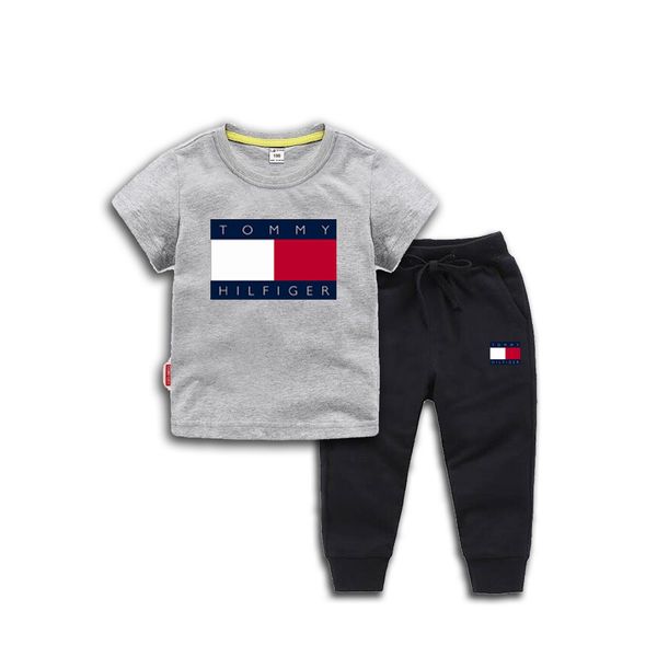 

boy kids sets kids t-shirt and pant children cotton sets baby boys girls summer suit baby sport suit 2pcs/set obdre