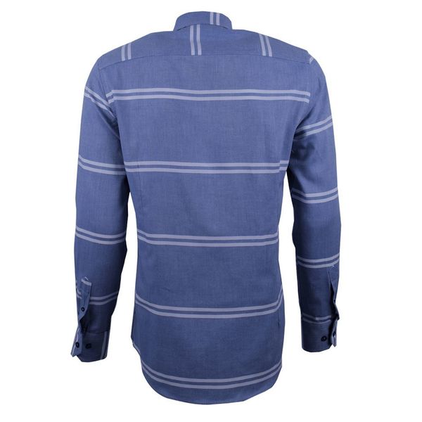 

striped blue mens shirt, White;black