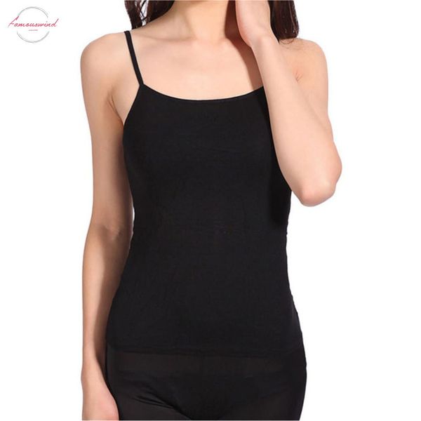 

women vest tank shirts 2020 fashion women summer thin spaghetti strap sleeveless casual tank, White